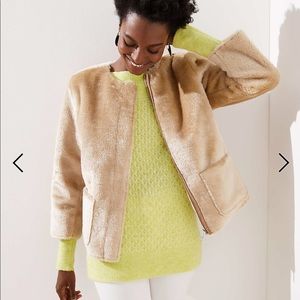 LOFT FAUX SHEARLING JACKET (NWT)
